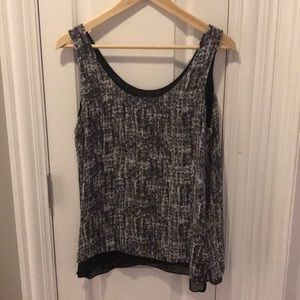 Vince Black and White Tank